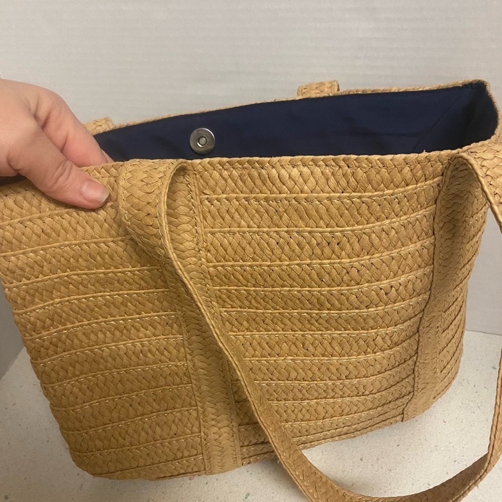 Draper James Tan Woven Everyday Tote Bag - Picture 3 of 6